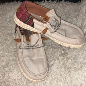 HeyDude Wally funk baja cream vintage blanket mens shoe sz8